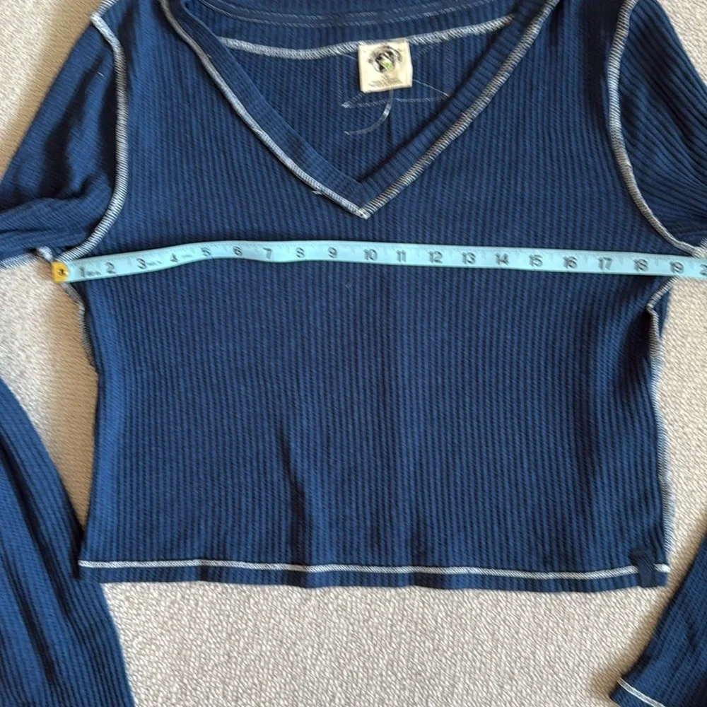 Free People Manchester Long Sleeve tee top NWOT. Deep Seas navy